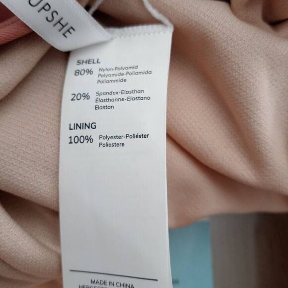 CUPSHE BOHO RHAPSODY PLUNGE RUCHED PINK ONE PIECE SWIMSUIT SZ.M NWT. - Picture 10 of 11